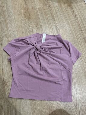 lululemon athletica Twist-Front Short Sleeve Tee in Dusty Mauve